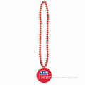 Plastic bead necklace, measures 7mm beads + 80cm length
